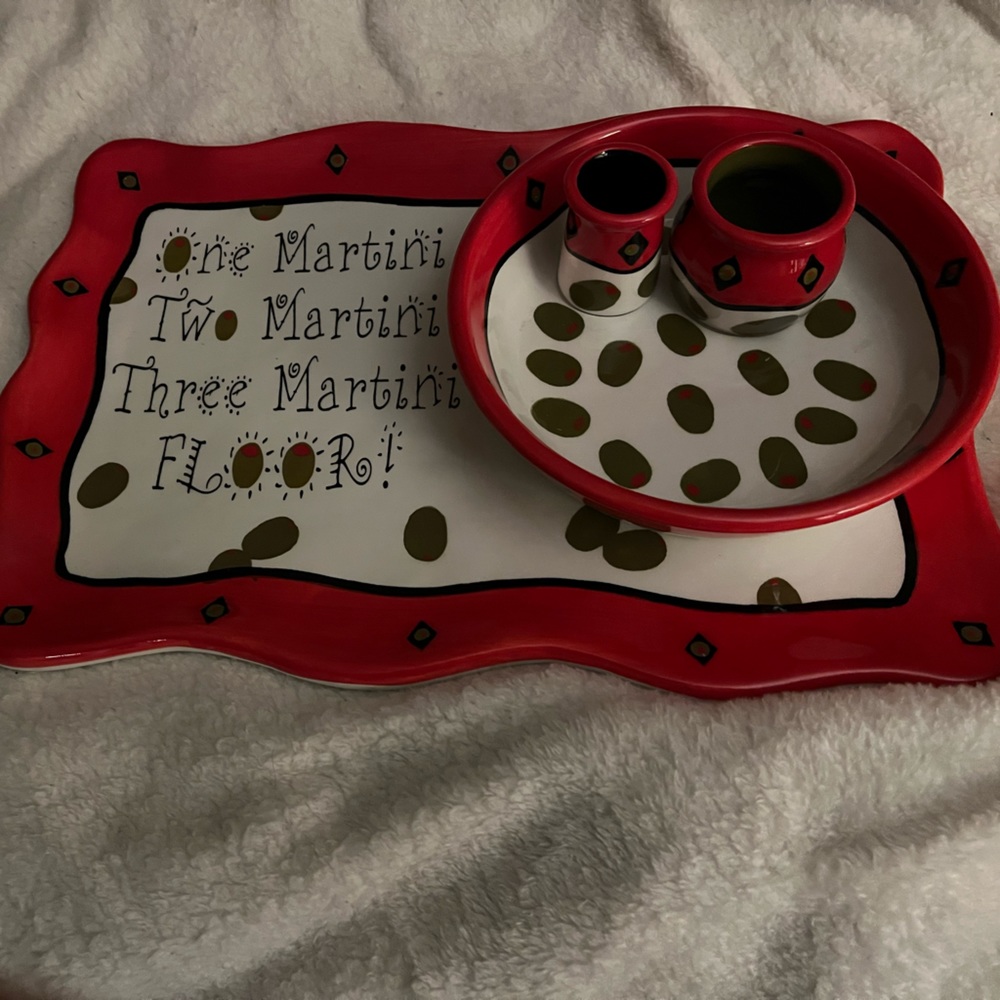 NWOT Beautiful Margarita Serving Tray wi all the necessary accessories.  So Fun